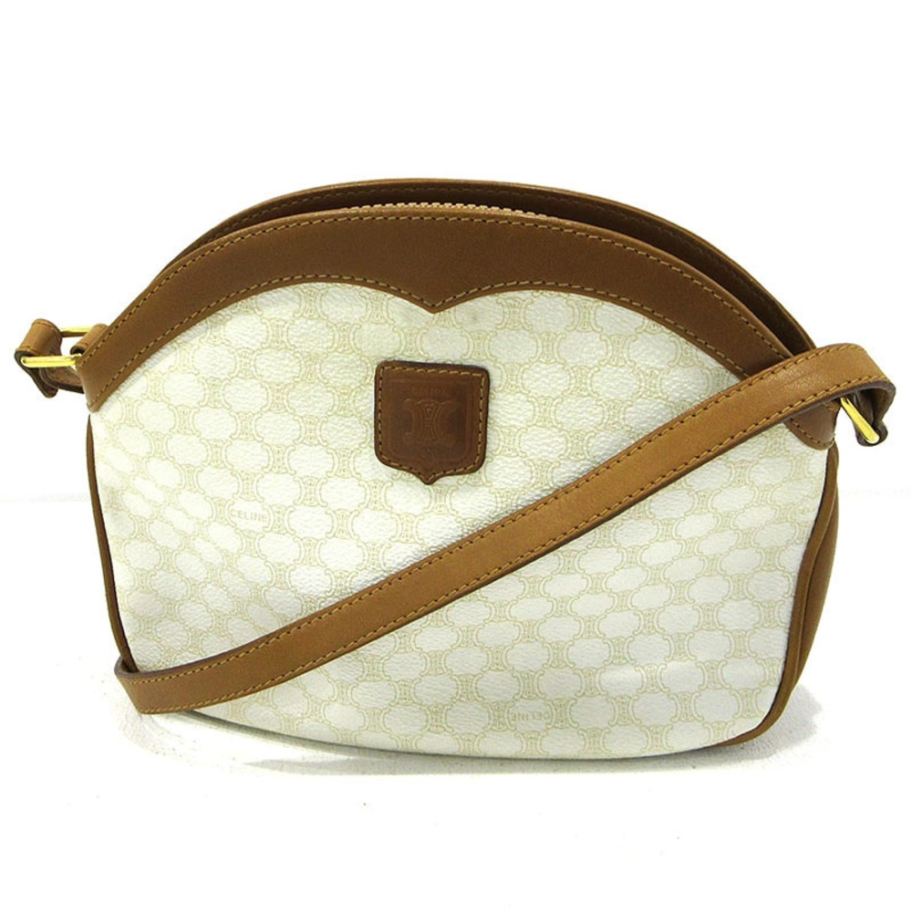 Celine Macadam Shoulder Bag White